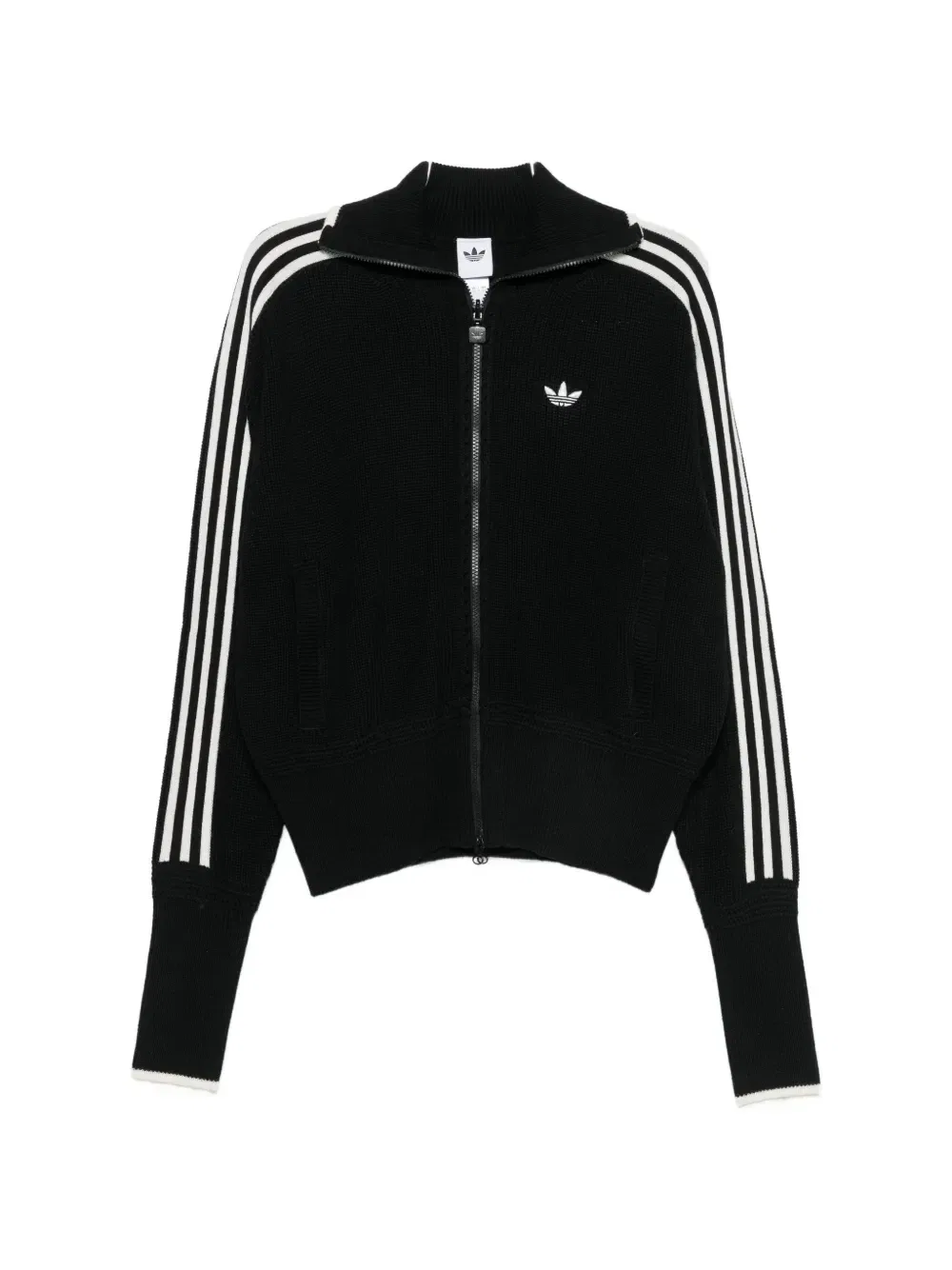 Кардиган Firebird с боковой полосой и логотипом-трилистником adidas, черный