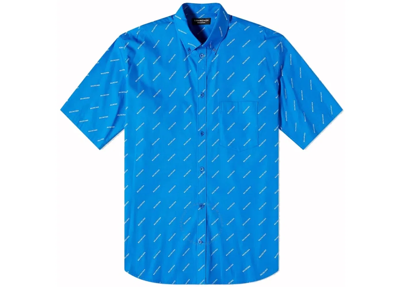 Мужская футболка с принтом All-Over Logo Balenciaga, Blue