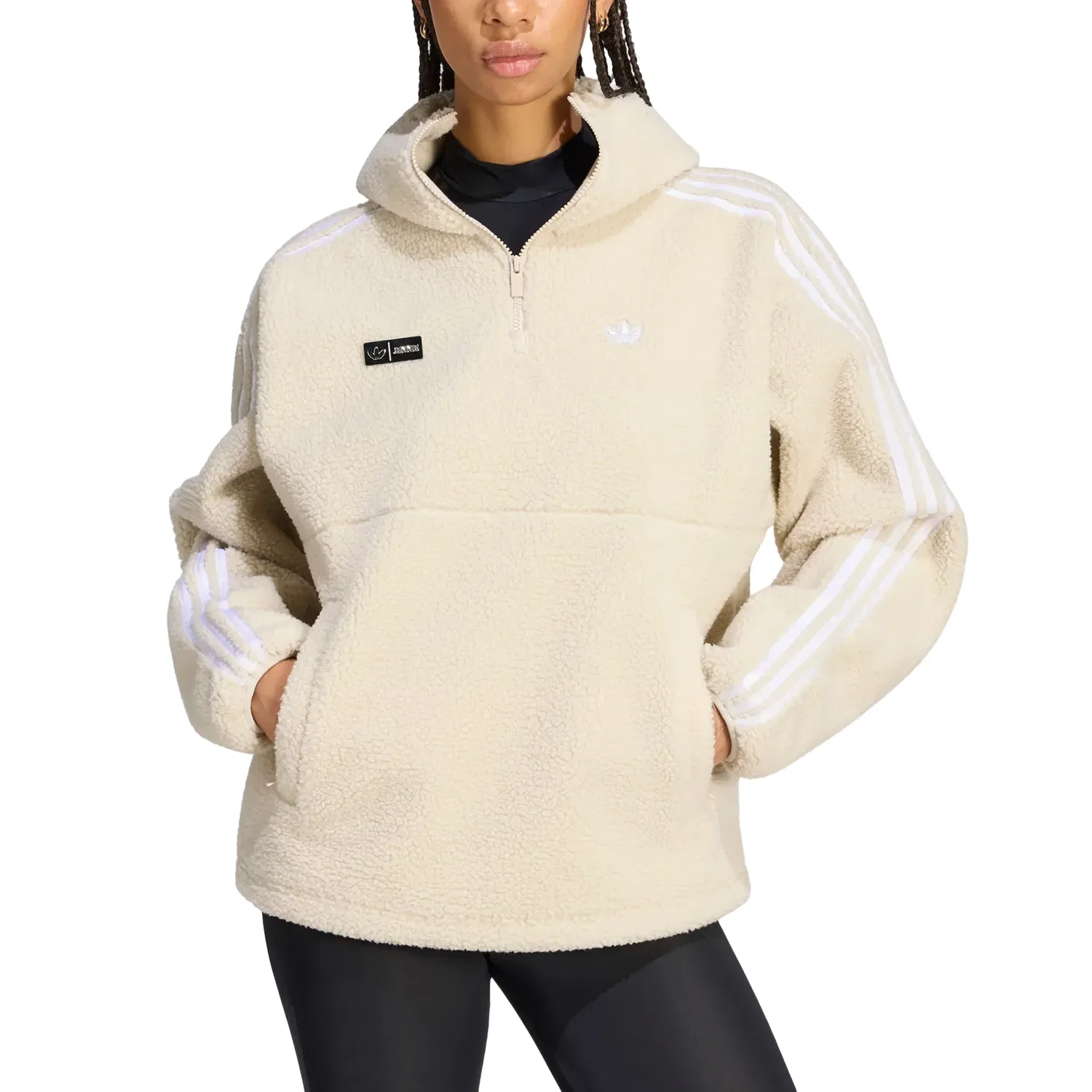 Женская куртка Jennie Fleece Hoodie Jacket Asia Sizing 'Bliss' adidas, Bliss — фото 2
