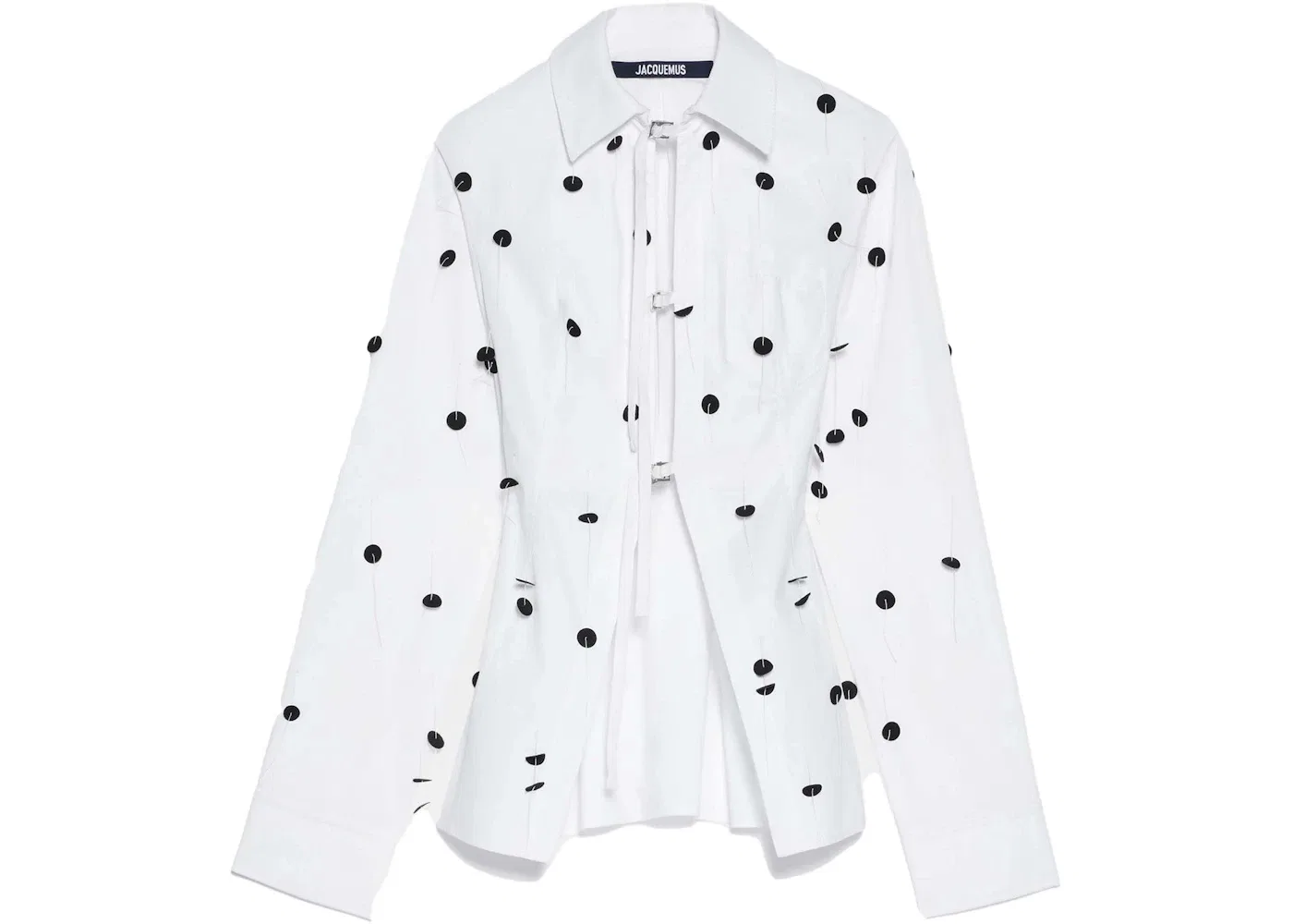 Женское платье с вышивкой Lavoir Brodée Jacquemus, White/Black