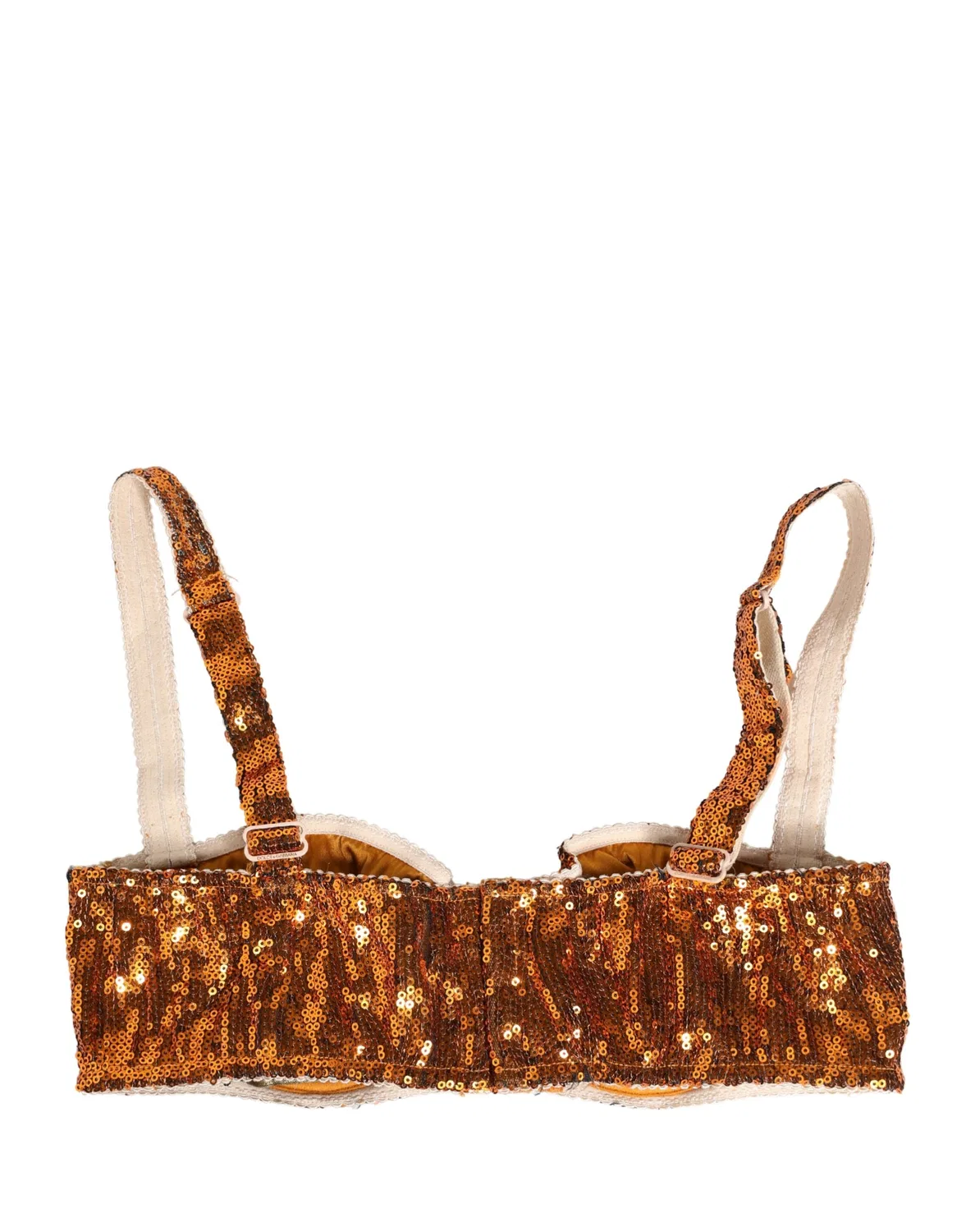 Женское бюстгальтер балконет с блестками Balconnet Bra Dolce & Gabbana, Gold — фото 4