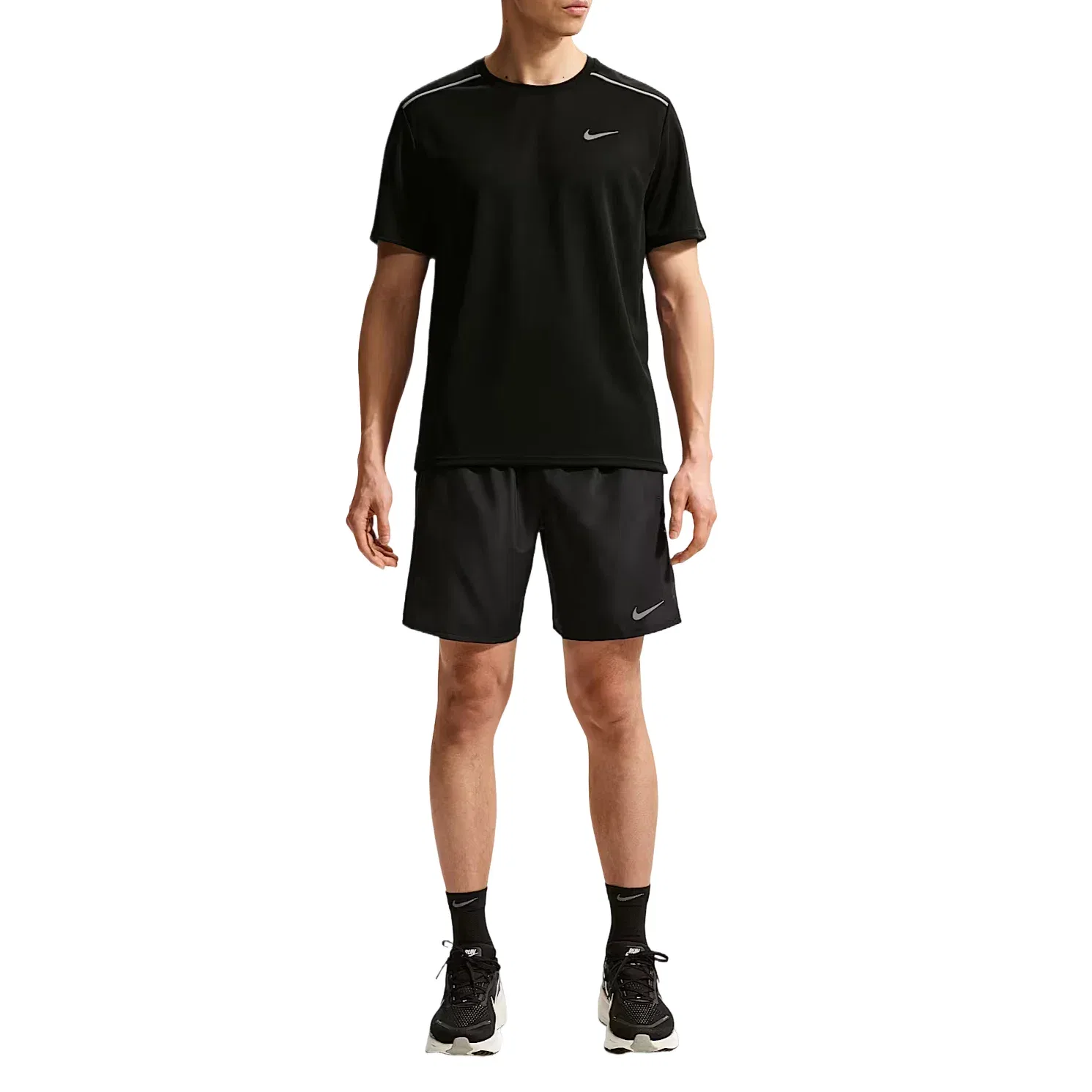 Мужская футболка Nike Miler Dri-FIT UV Protection, черный — фото 2