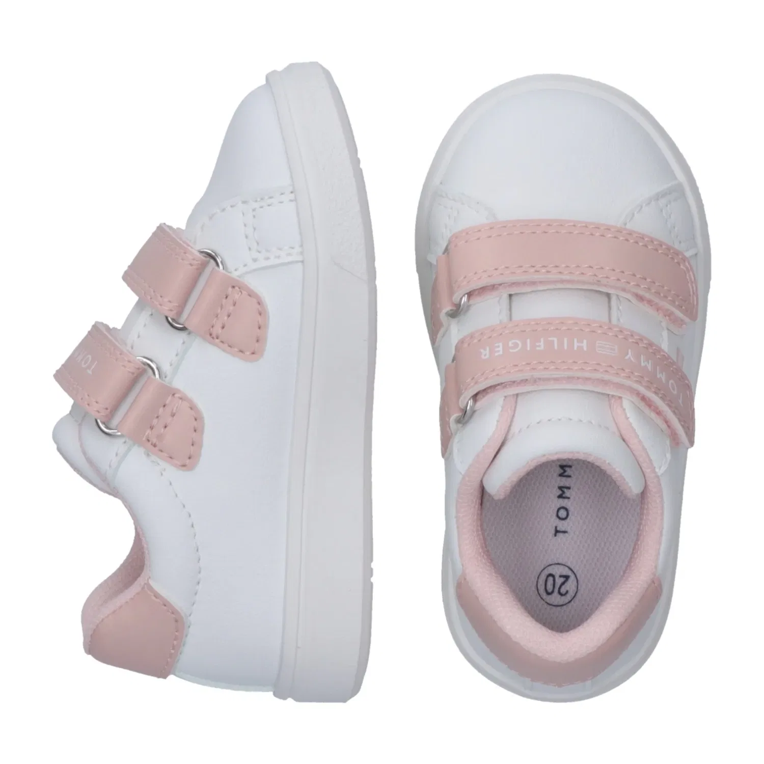 Детские кроссовки на липучках Tommy Hilfiger, White/Beige — фото 4