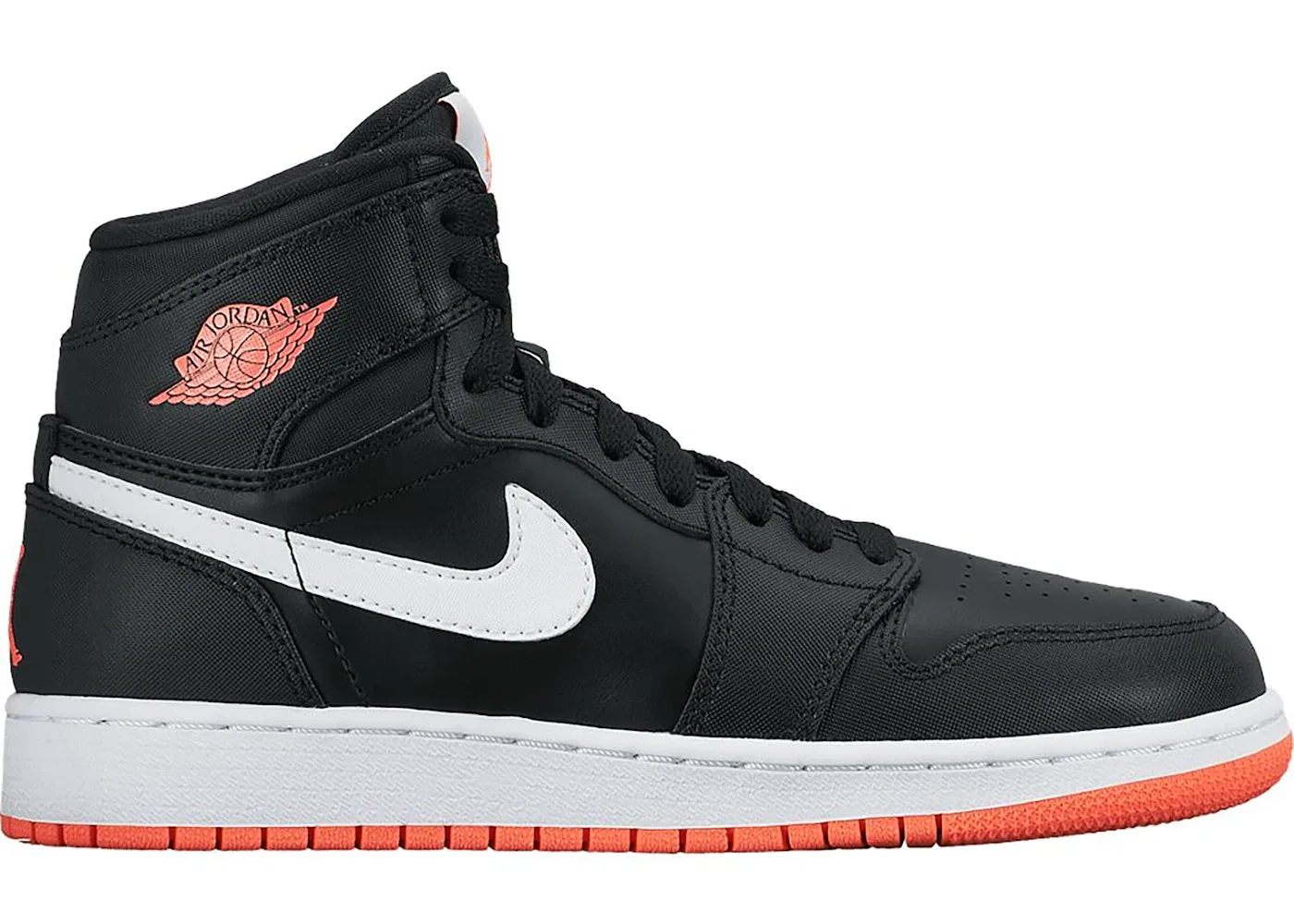 Детские кроссовки Lifestyle с высоким верхом Jordan 1 Retro High Jordan, Black/Hot Lava-White