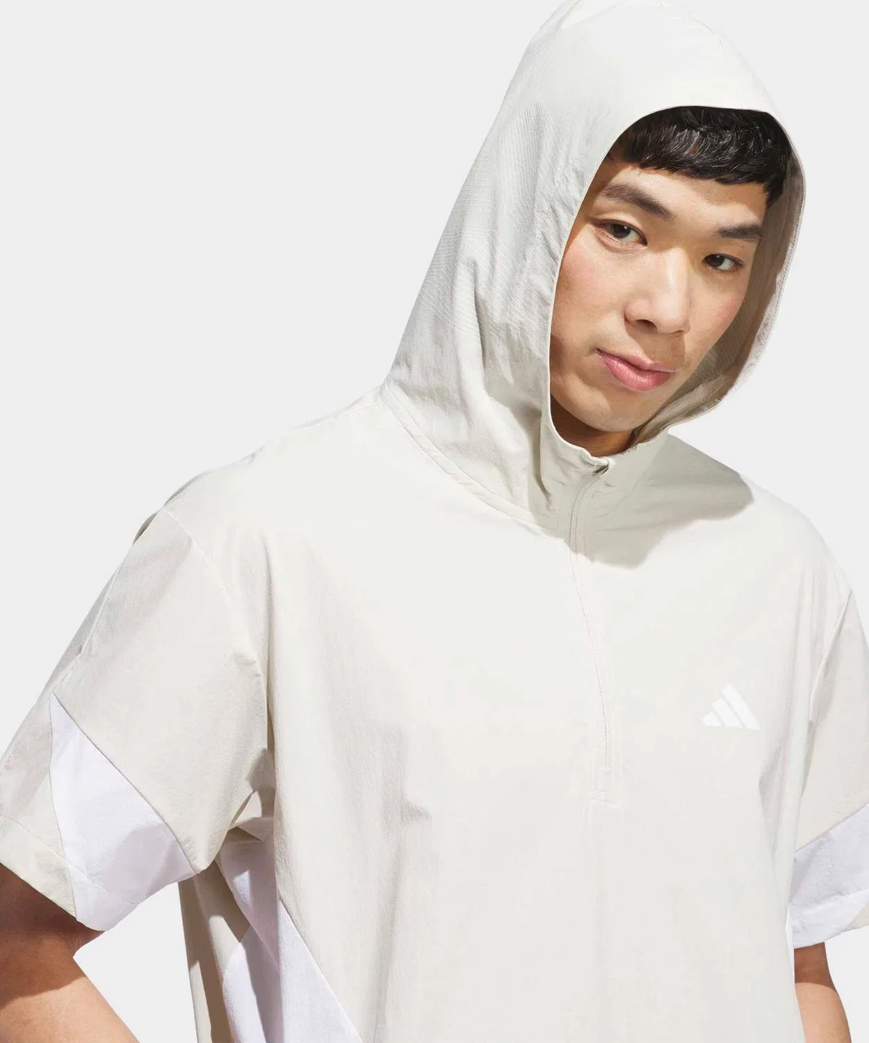 Мужская куртка с капюшоном из легкого материала Code Chaos Adidas, Cream — фото 3