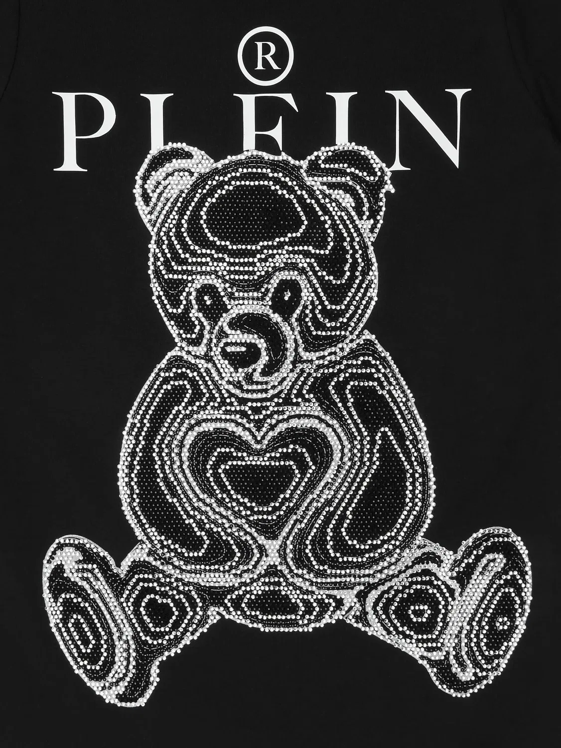 Футболка с принтом плюшевого медведя Philipp Plein, черный — фото 3