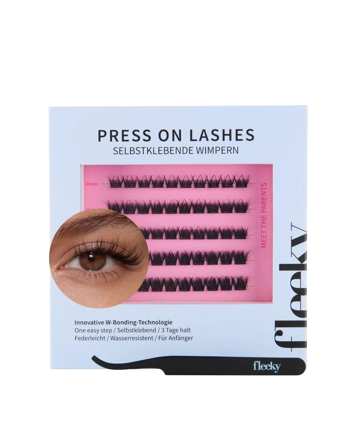 Накладные ресницы Self-Adhesive, Fleeky Brow, 50 шт, черный