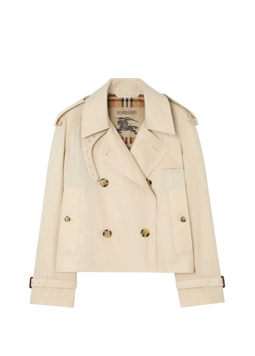 Тренч Burberry Tropical Mayfair, укороченный, бежевый