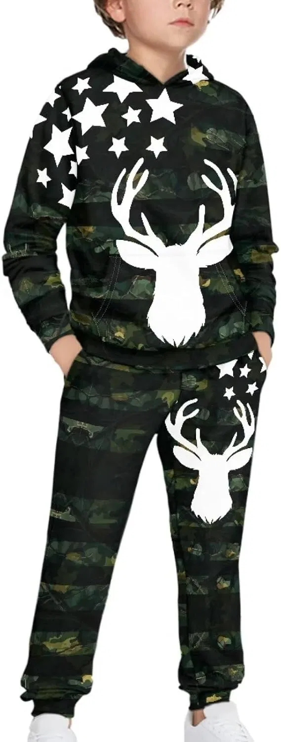Детский спортивный костюм с камуфляжным принтом DISNIMO, Camo Deer Star