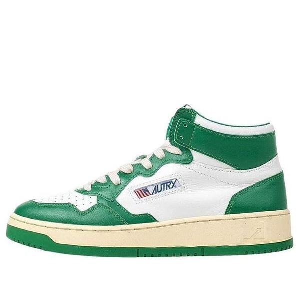 

Кроссовки medalist high-top sneakers 'white green' Autry, белый