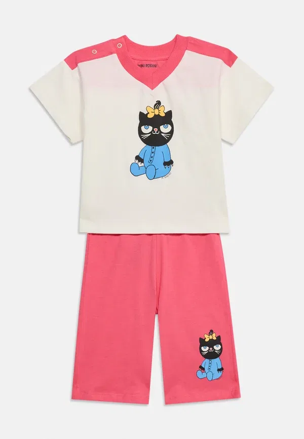 Спортивные штаны из набора Cat, Mini Rodini, розовый