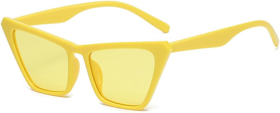 

Солнцезащитные очки UV400 - конфетные цвета, «кошачий глаз», панк-стиль, градиентная расцветка, для женщин и мужчин, для бега и занятий спортом на открытом воздухе UYPTK, Yellow-yellow