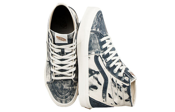 Кроссовки eco theory sk8-hi tapered high-top sneakers blue/white Vans, синий — фото 4