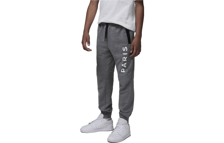 Спортивные брюки (GS) Air Jordan x Paris Saint-Germain French Terry Pants 'Dark Grey', серый — фото 2