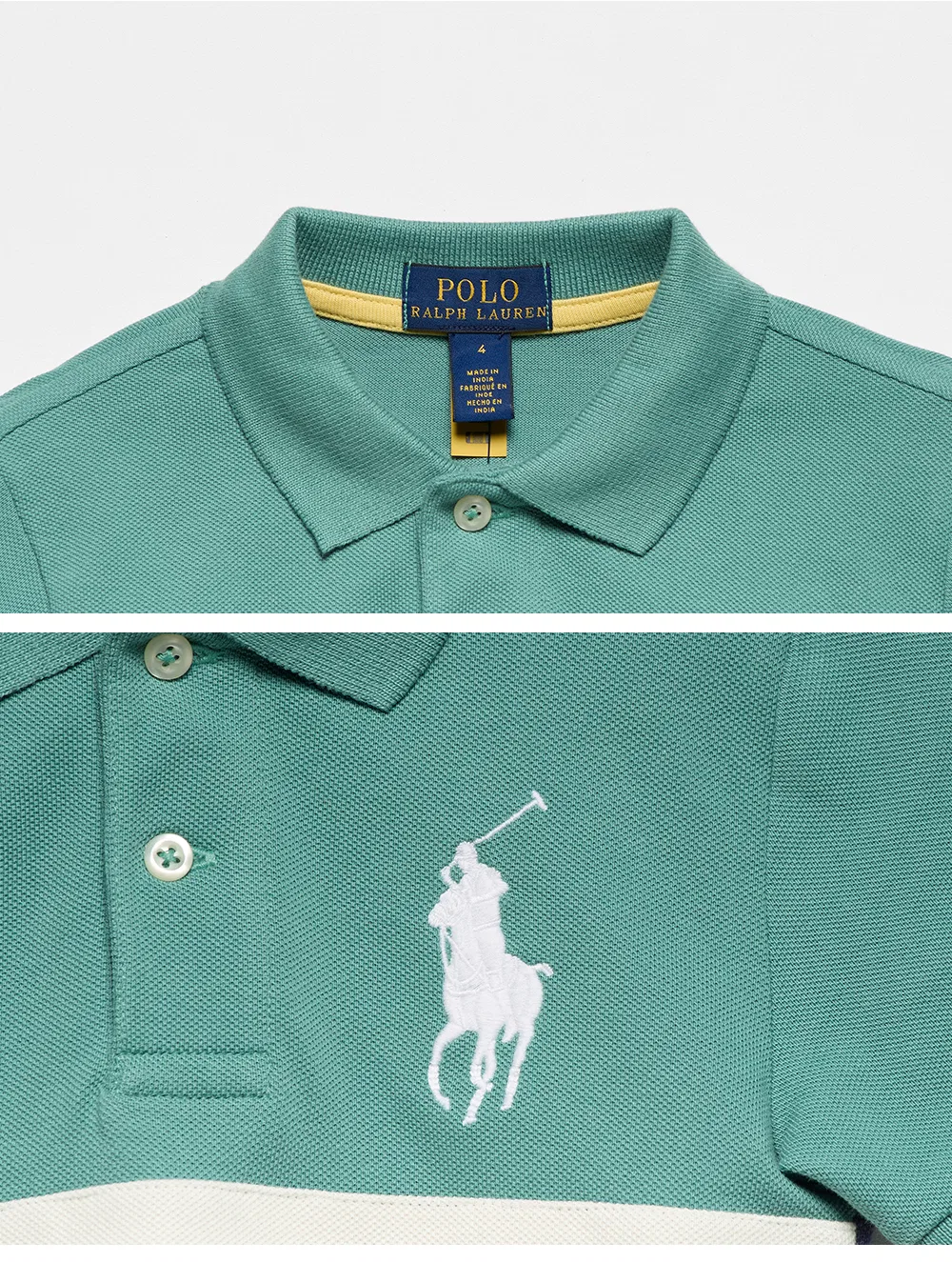 Детская хлопковая рубашка-поло Big Pony от Polo Ralph Lauren Children — фото 4