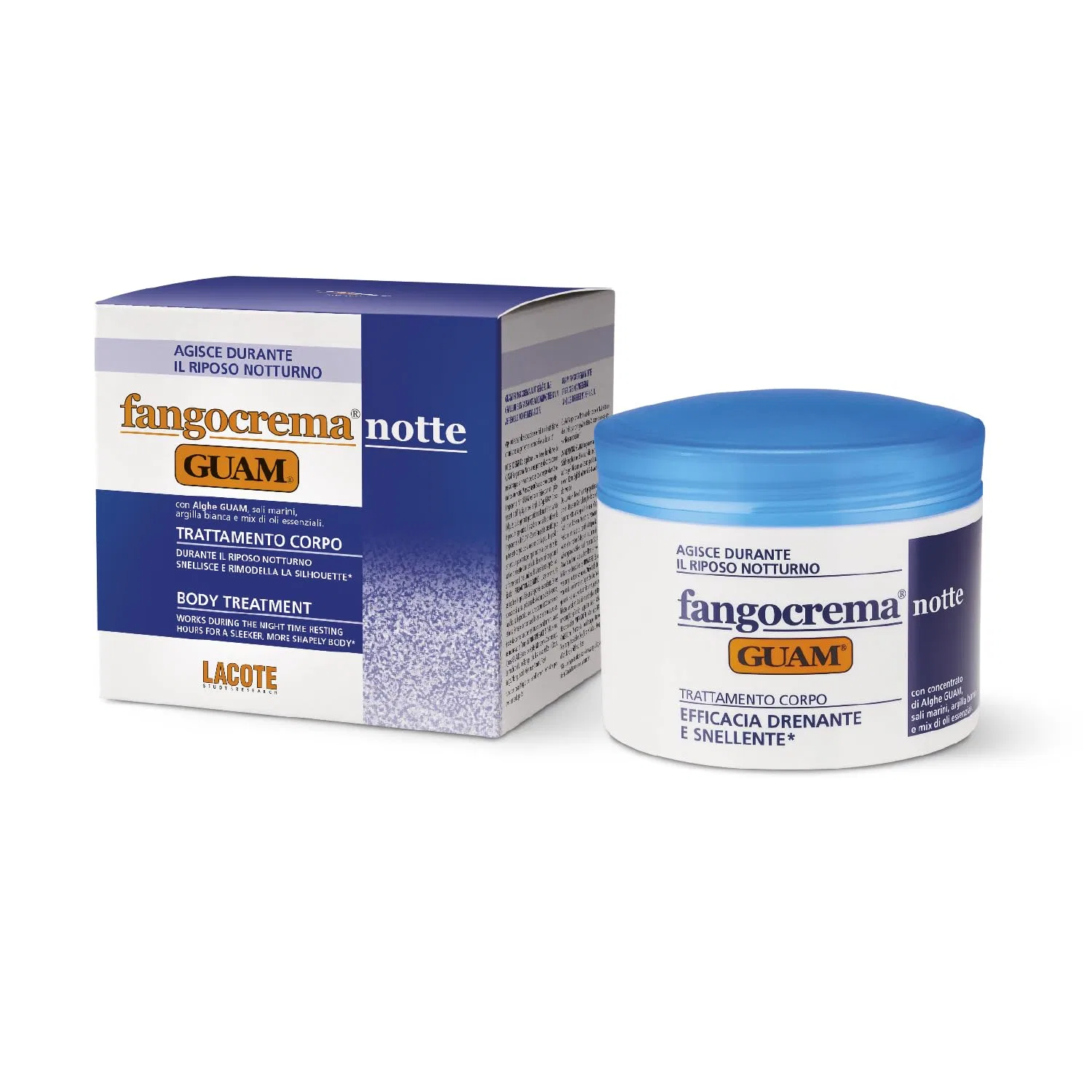 Ночной дренажный крем-грязь для тела «Fango Night Cream Slimming Drainage Body Treatment» от Guam Guam
