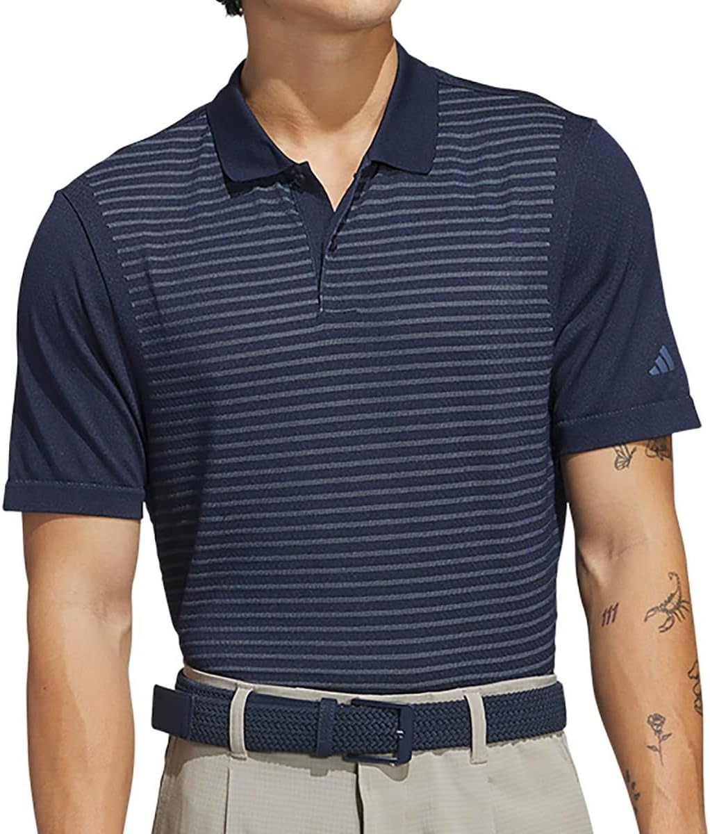 

Мужская поло-рубашка Adidas Golf Adizero Side Seamless с коротким рукавом, темно-синяя, размер S