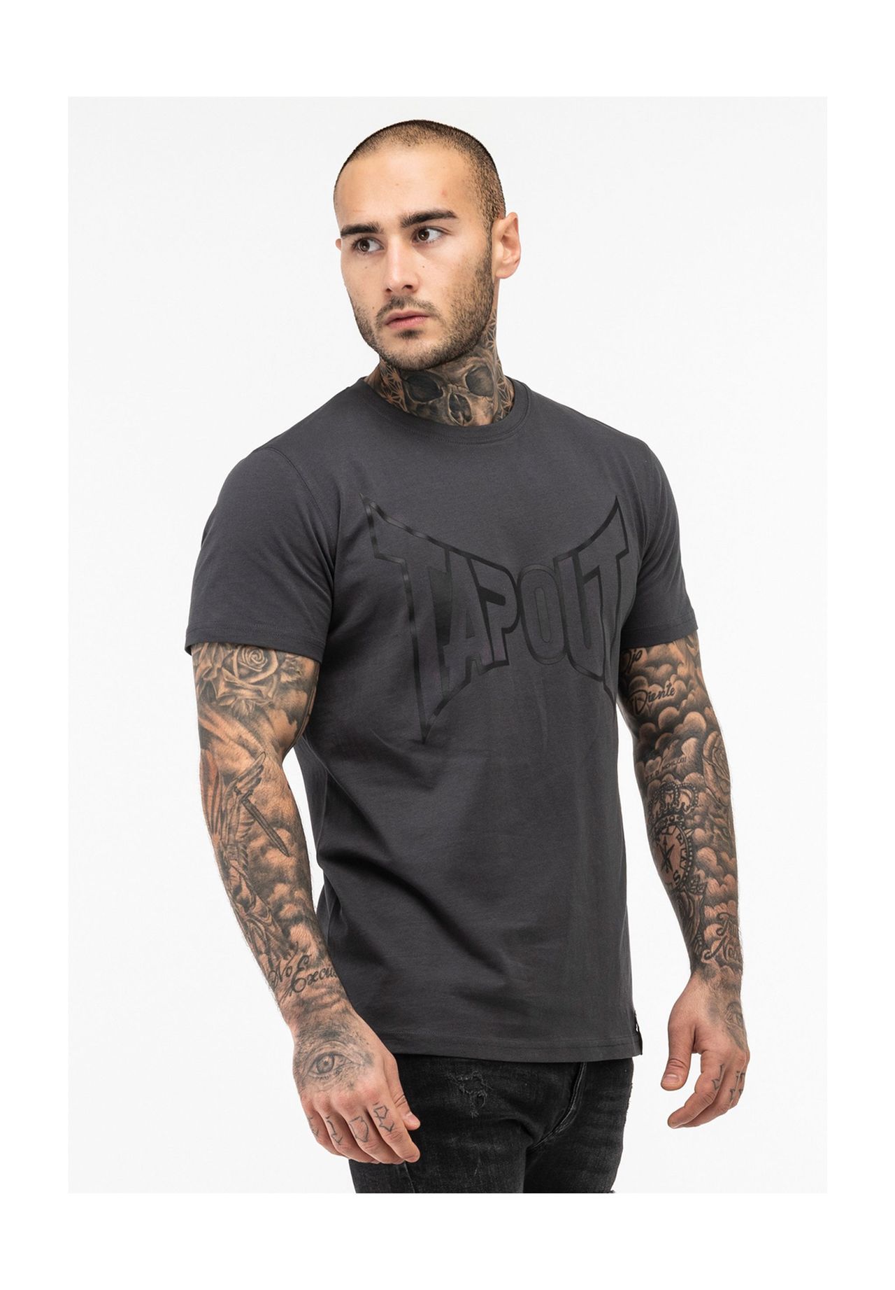 

Мужская футболка обычного кроя LIFESTYLE BASIC TEE TAPOUT, цвет Anthracite/black