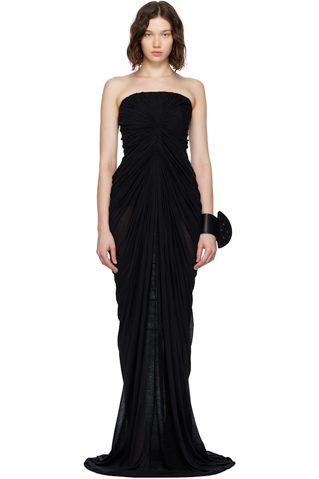 

Конкордианс бюстье платье макси с асимметрией Rick Owens, черный