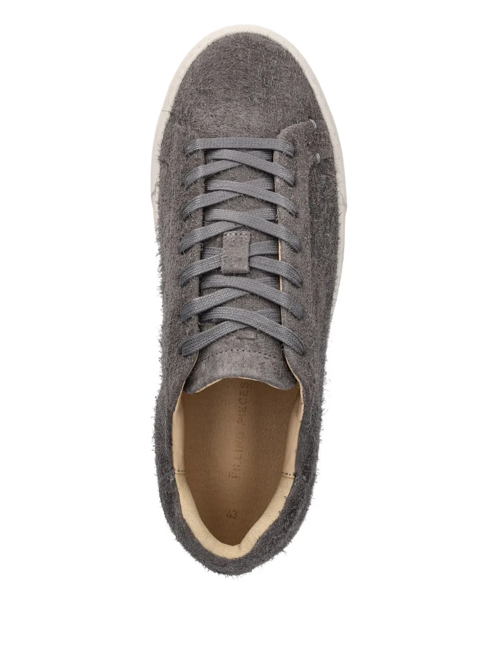 Замшевые кеды на шнуровке Filling Pieces, серый — фото 3