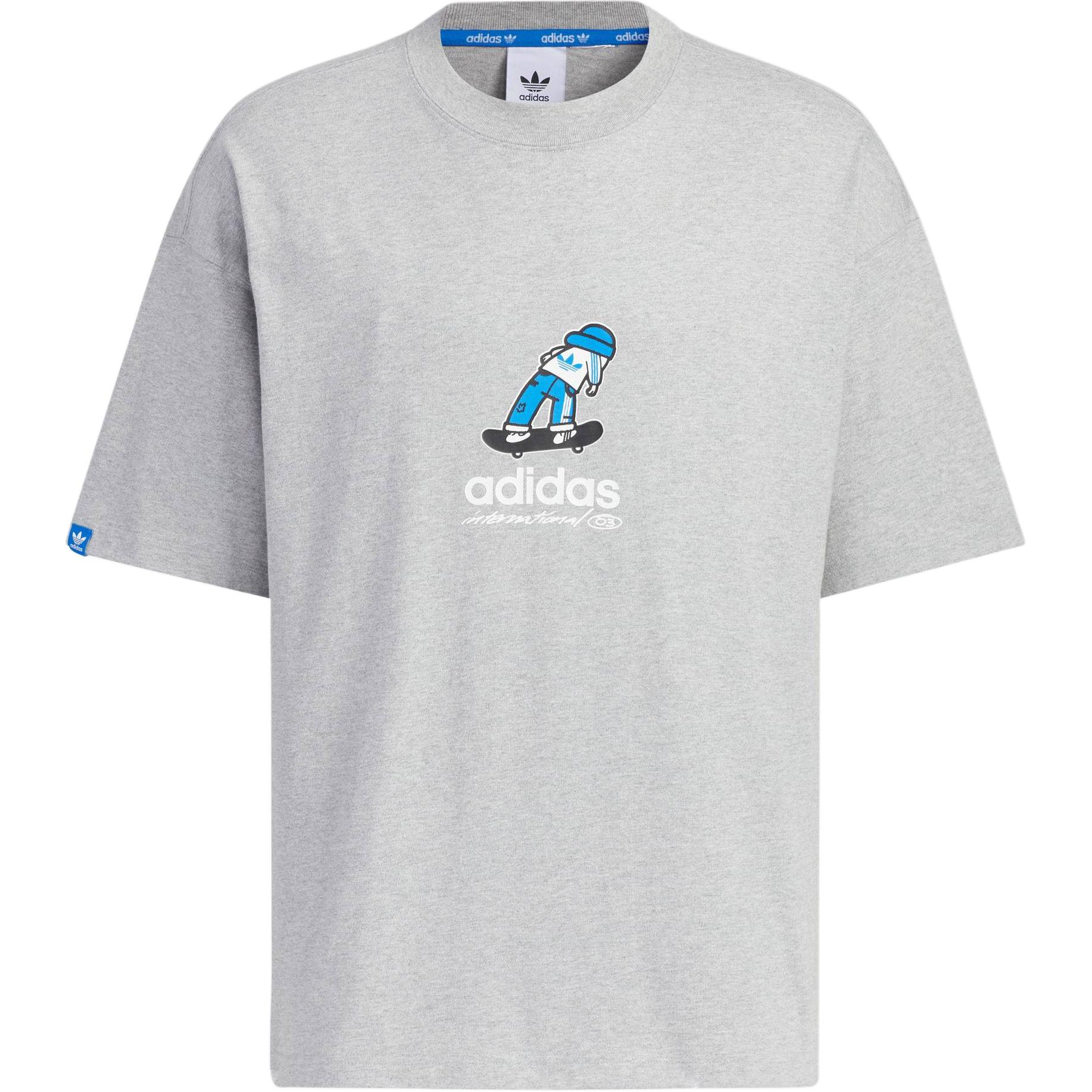 Футболка с коротким рукавом CITY SKATE Adidas Originals Мужская Средняя Хизер Грей — фото 2