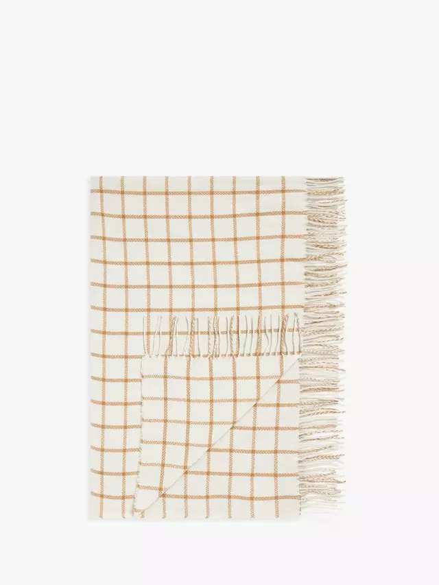 

Плед John Lewis ANYDAY Window Pane Check, цвет caramel