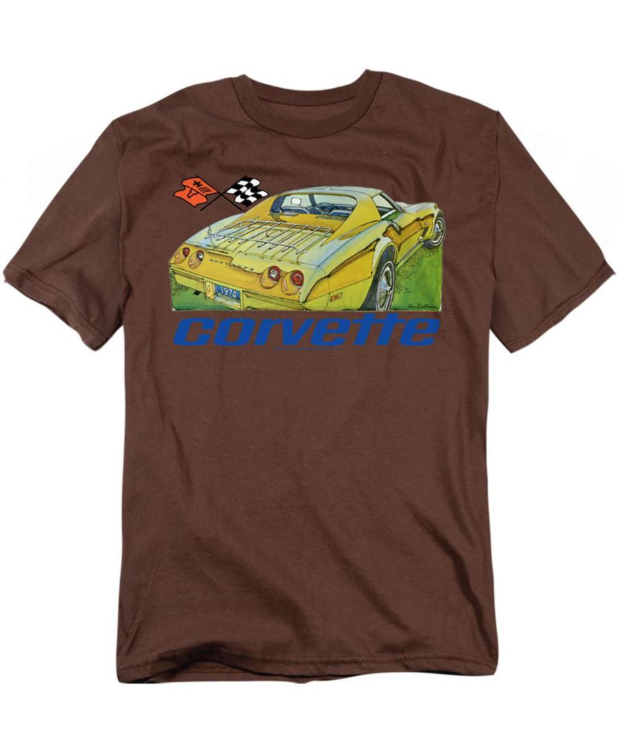 

Мужская футболка Chevy Chevrolet 74 Corvette, Coffee, Коричневый, Мужская футболка Chevy Chevrolet 74 Corvette, Coffee