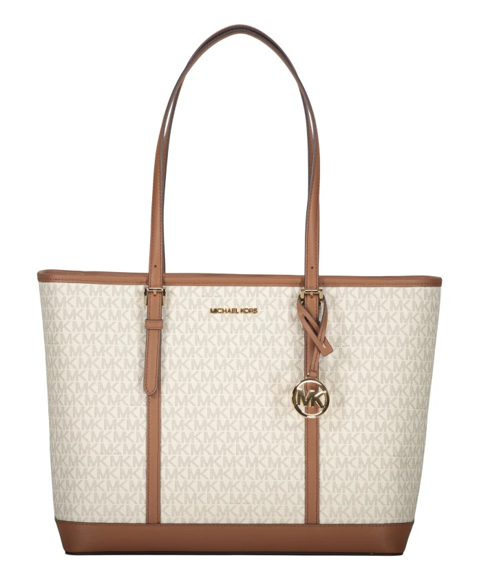 

Сумка-Шоппер с логотипом и застежкой-молнией. Michael Kors, бежевый