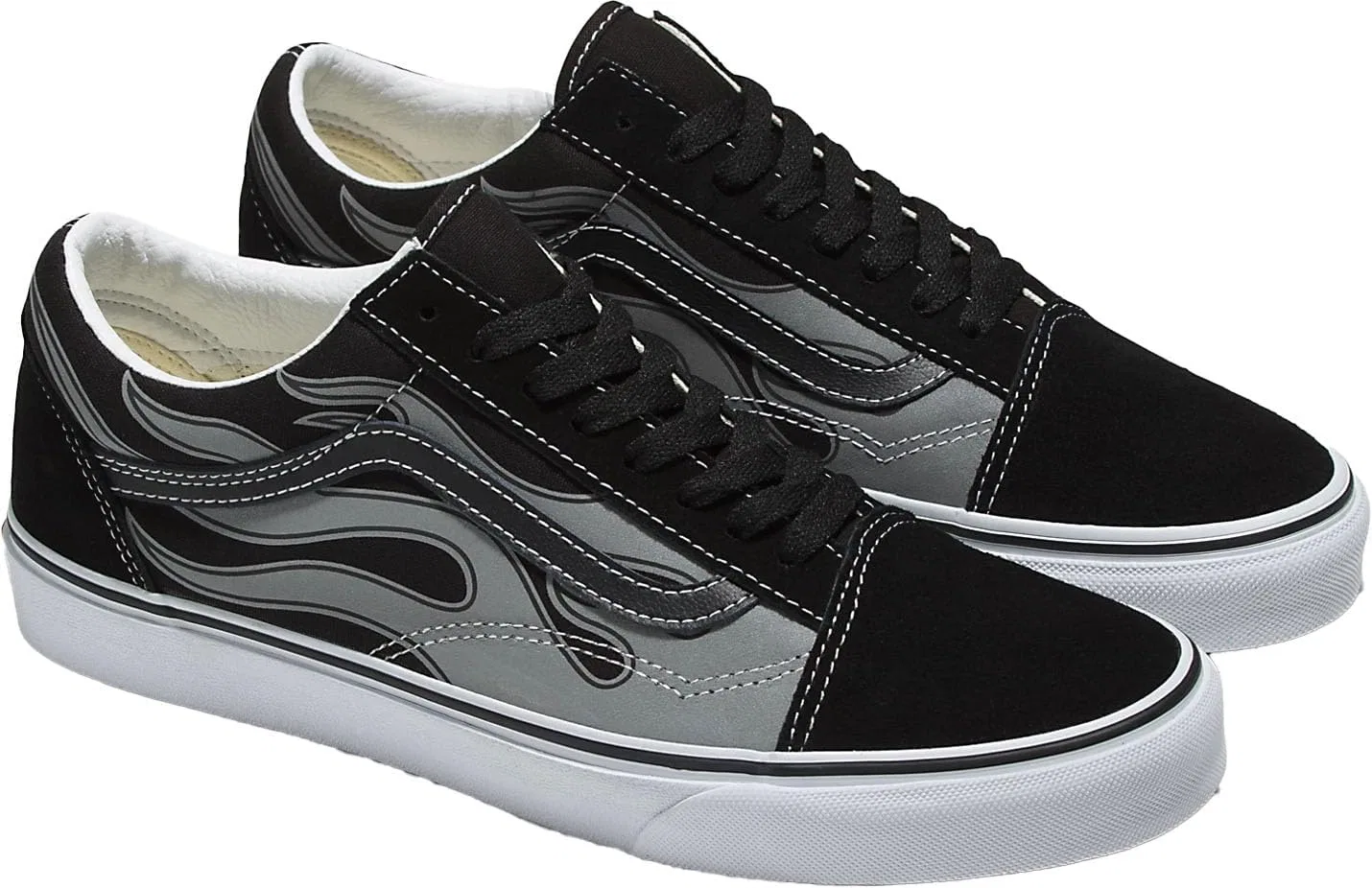 Кроссовки Vans Old Skool Reflective Flame, Black — фото 2