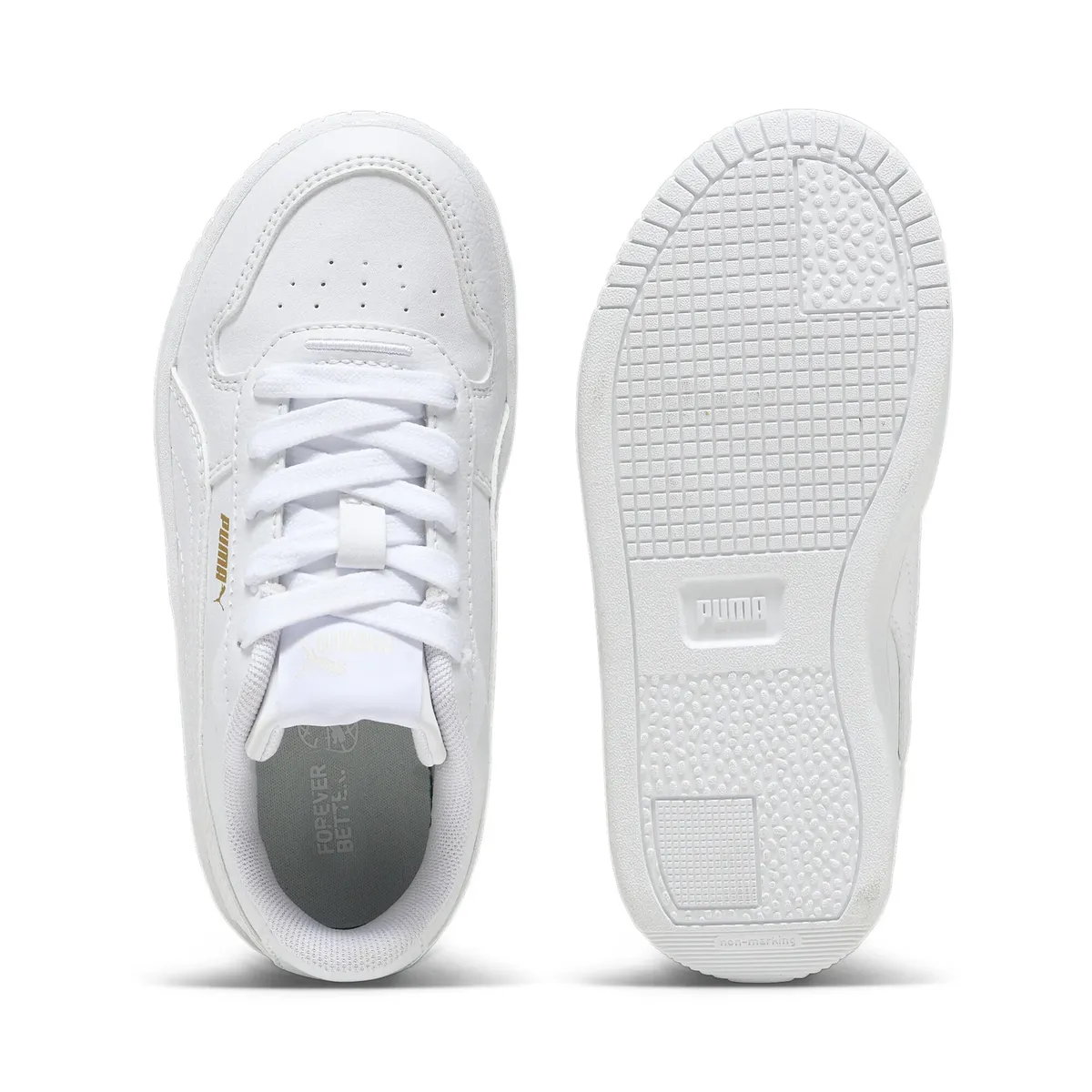 Кроссовки PUMA "Carina Street Sneakers Girls", цвет White Gold — фото 4