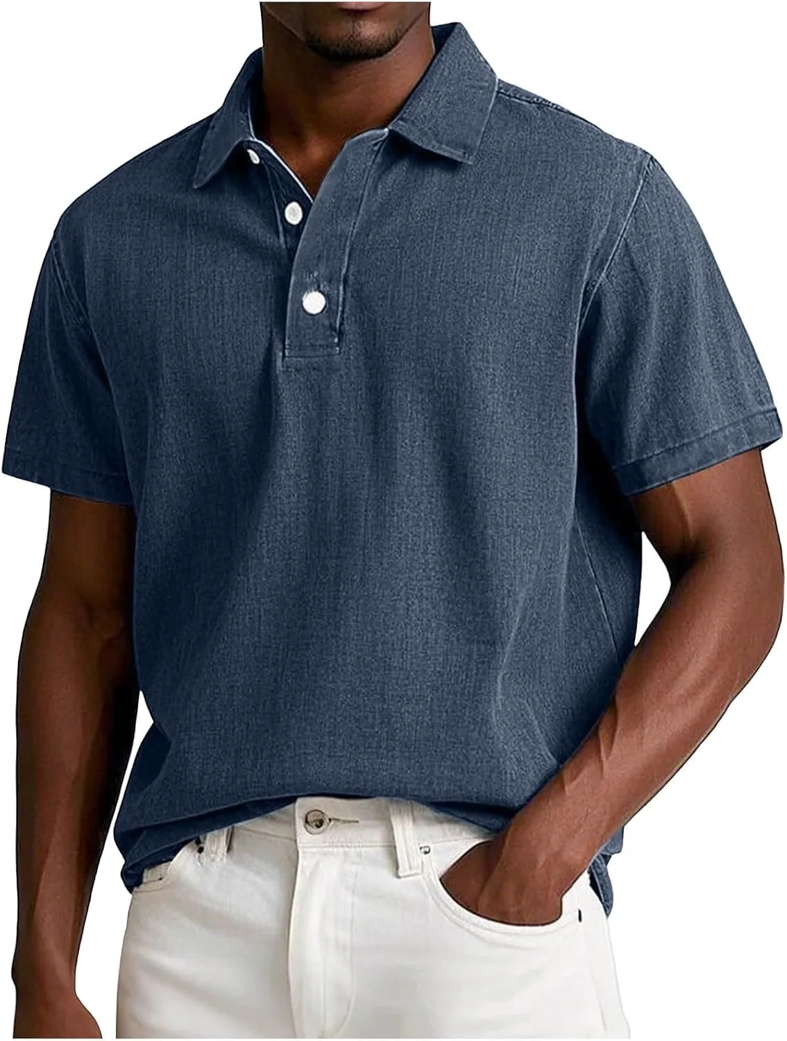 

Мужская летняя футболка Polo с коротким рукавом