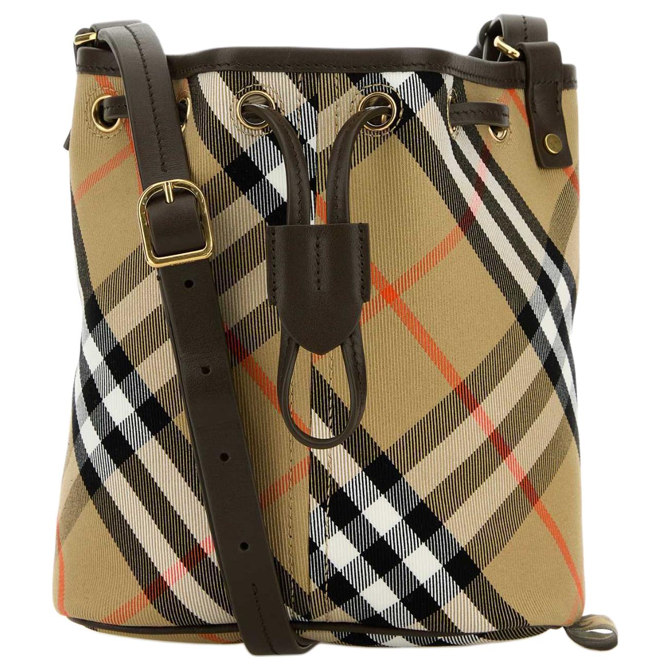 

Burberry Хлопковая сумка-ведро, женская коричневая сумка через плечо