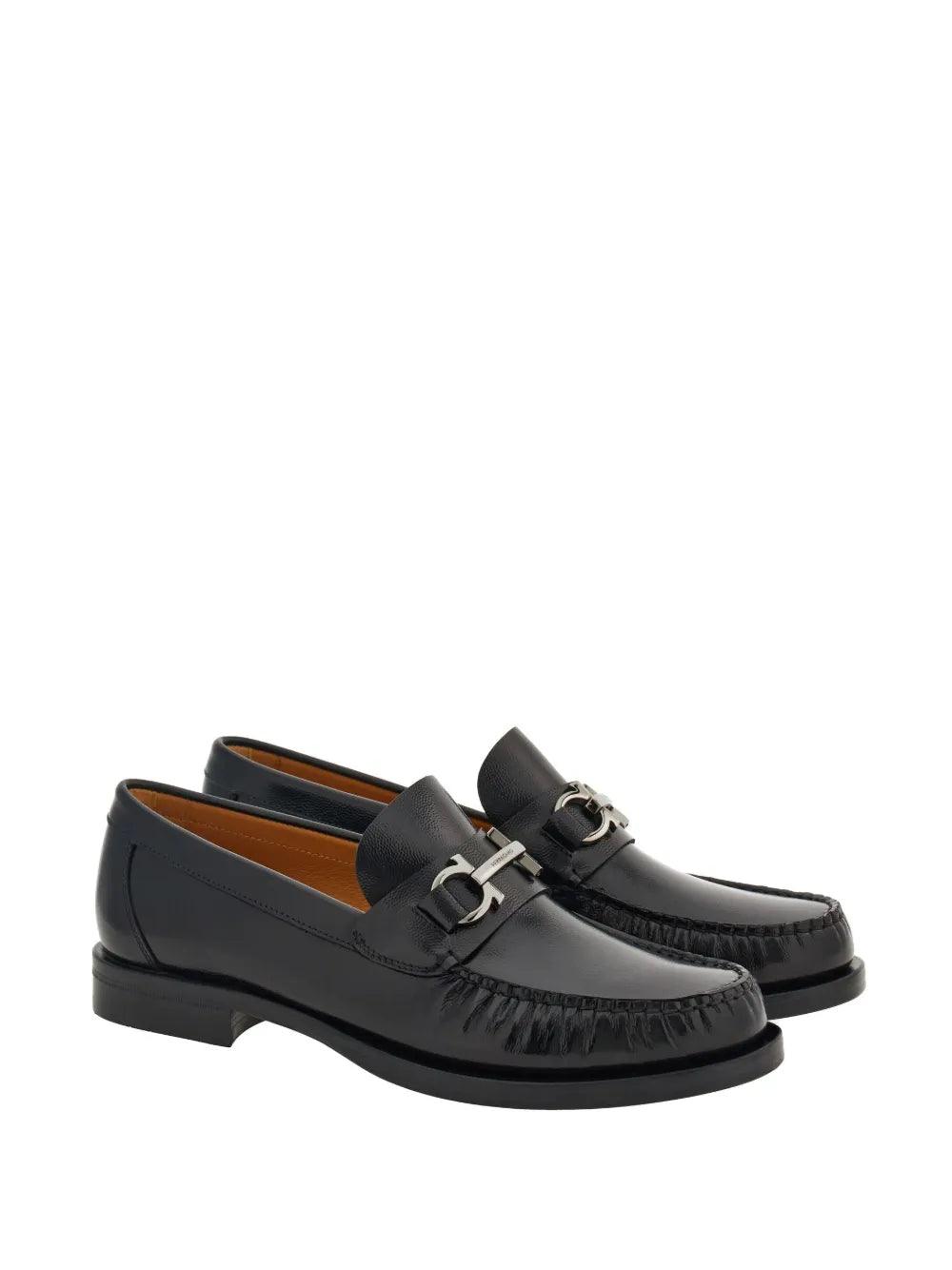 Феррагамо Ганчини кожаные лоферы Salvatore Ferragamo, черный — фото 2