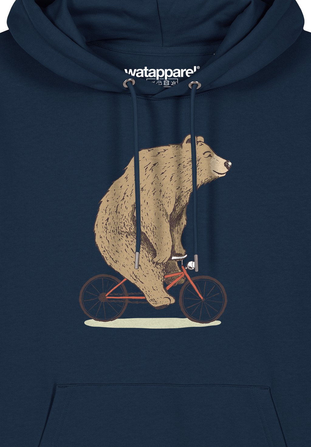 

Толстовка с капюшоном FAHRRADBÄR watapparel, темно-синий
