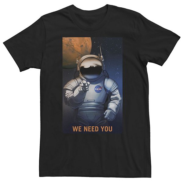 

Футболка Big & Tall NASA We Need You For Mars Licensed Character