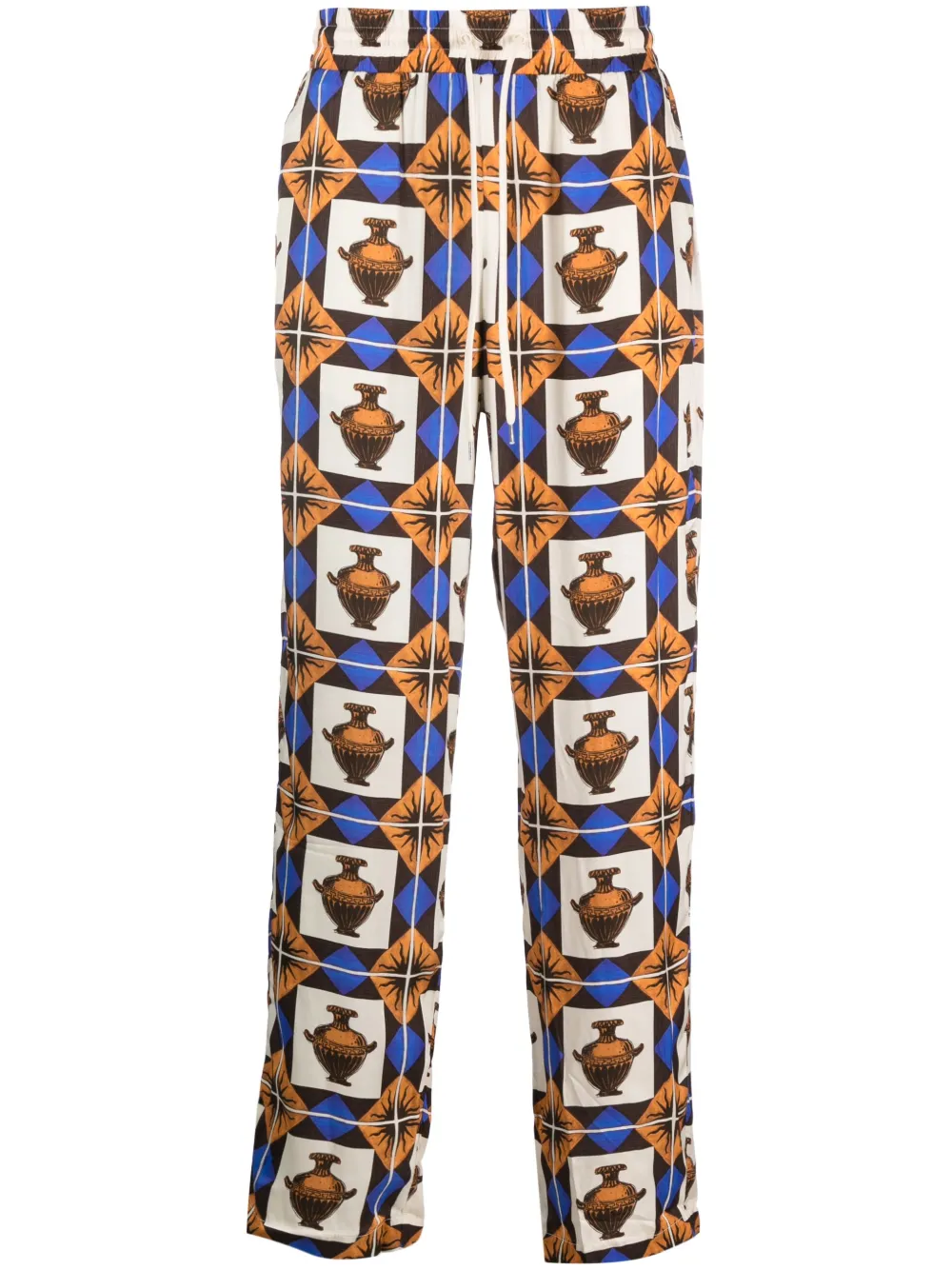 

Широкие брюки с узором Drôle De Monsieur, коричневый