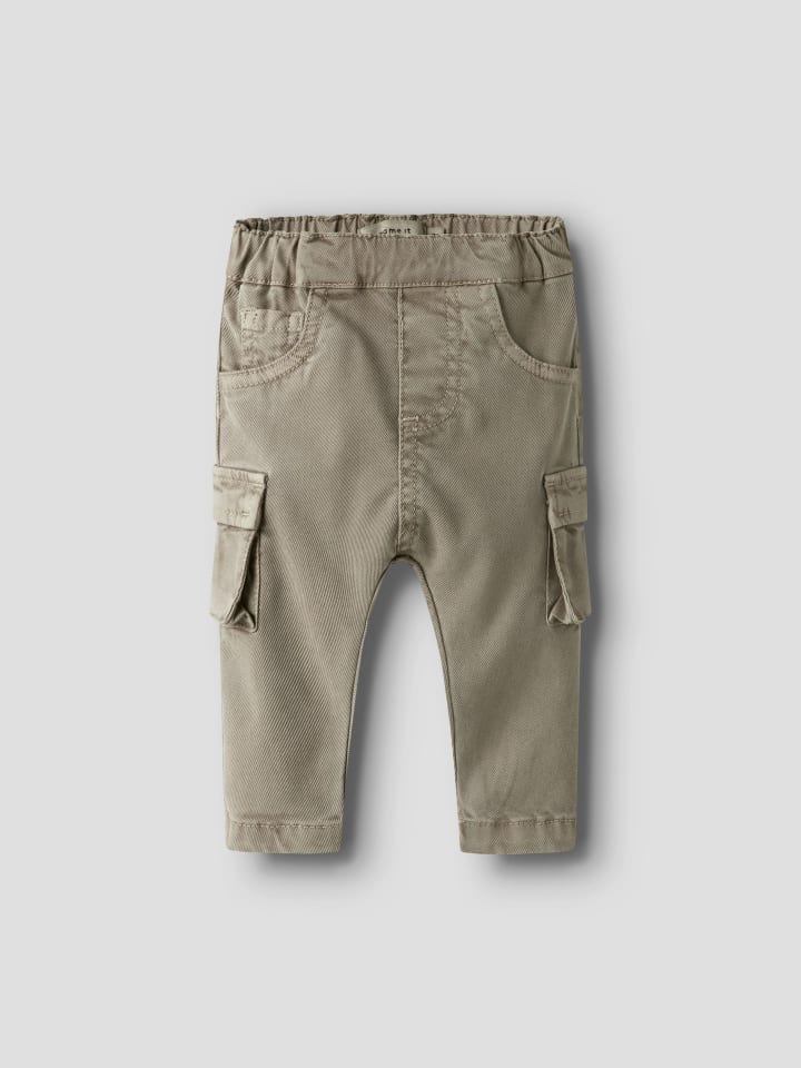 Name it Широкие брюки NBMBEN BAGGY CARGO TWI PANT цвета шиншиллы — фото 3