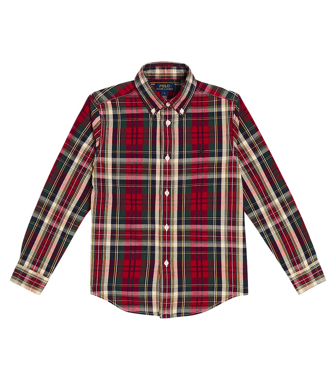

Полосатая рубашка-поло из хлопкового пике Polo Ralph Lauren Kids, мультиколор