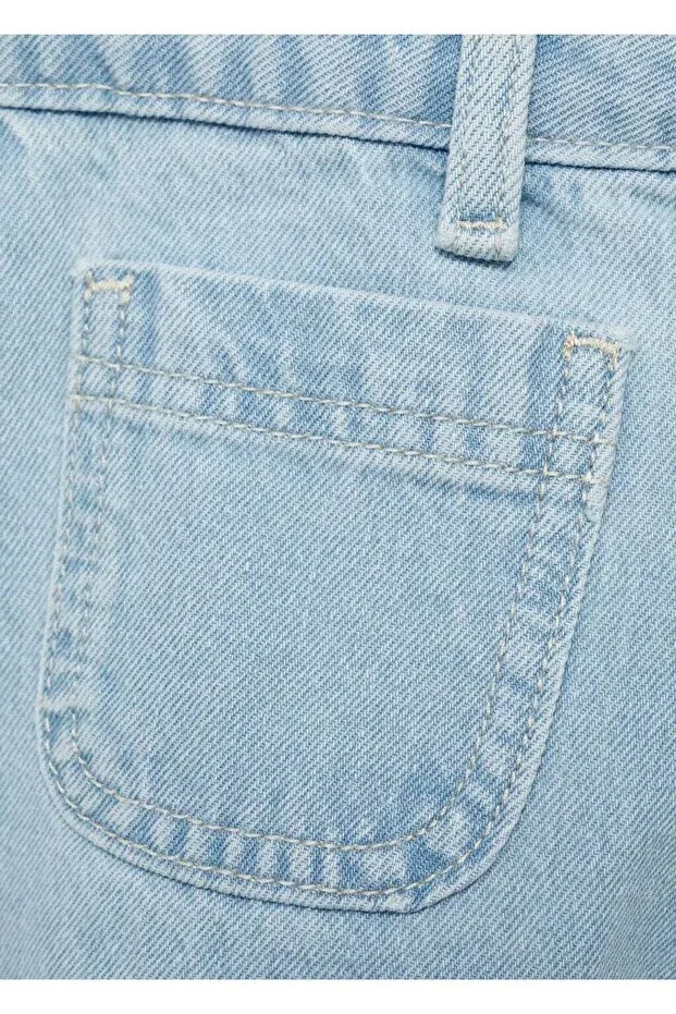 Детские шорты для девочек джинсовые Mango Kids, Light Blue — фото 3