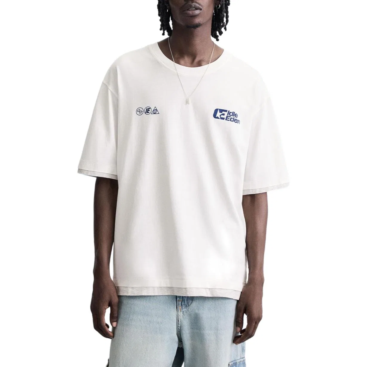 Мужская футболка с круглым вырезом, белая, ZARA, White — фото 4