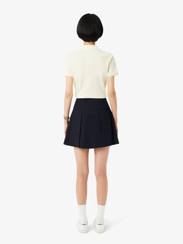Юбка мини LACOSTE Fluid Pique Skirt, Navy — фото 4
