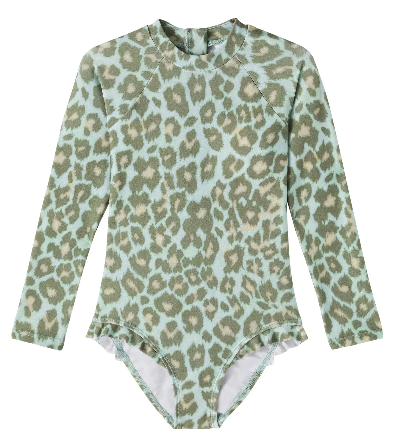 Раздельный купальник с леопардовым принтом Zimmermann Kids, Mint Leopard