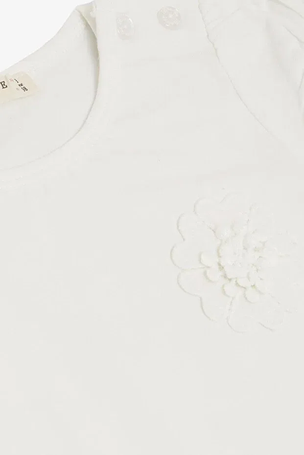 Детское платье-футболка для девочек хлопковое Breeze, White — фото 3