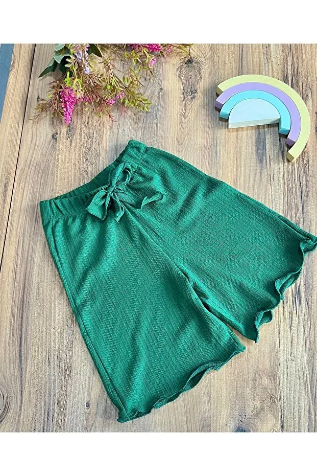 Детские шорты для девочек с запахом Babyelisco, Green