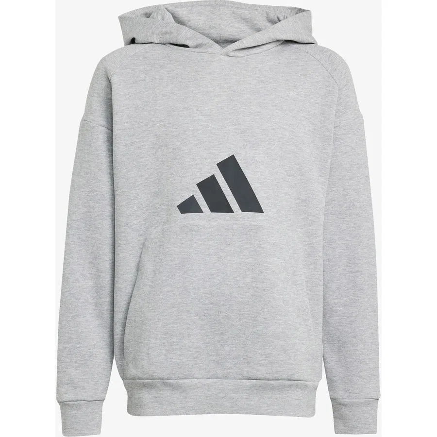 Детский свитшот с капюшоном J FI LOGO HD adidas, Серый — фото 4