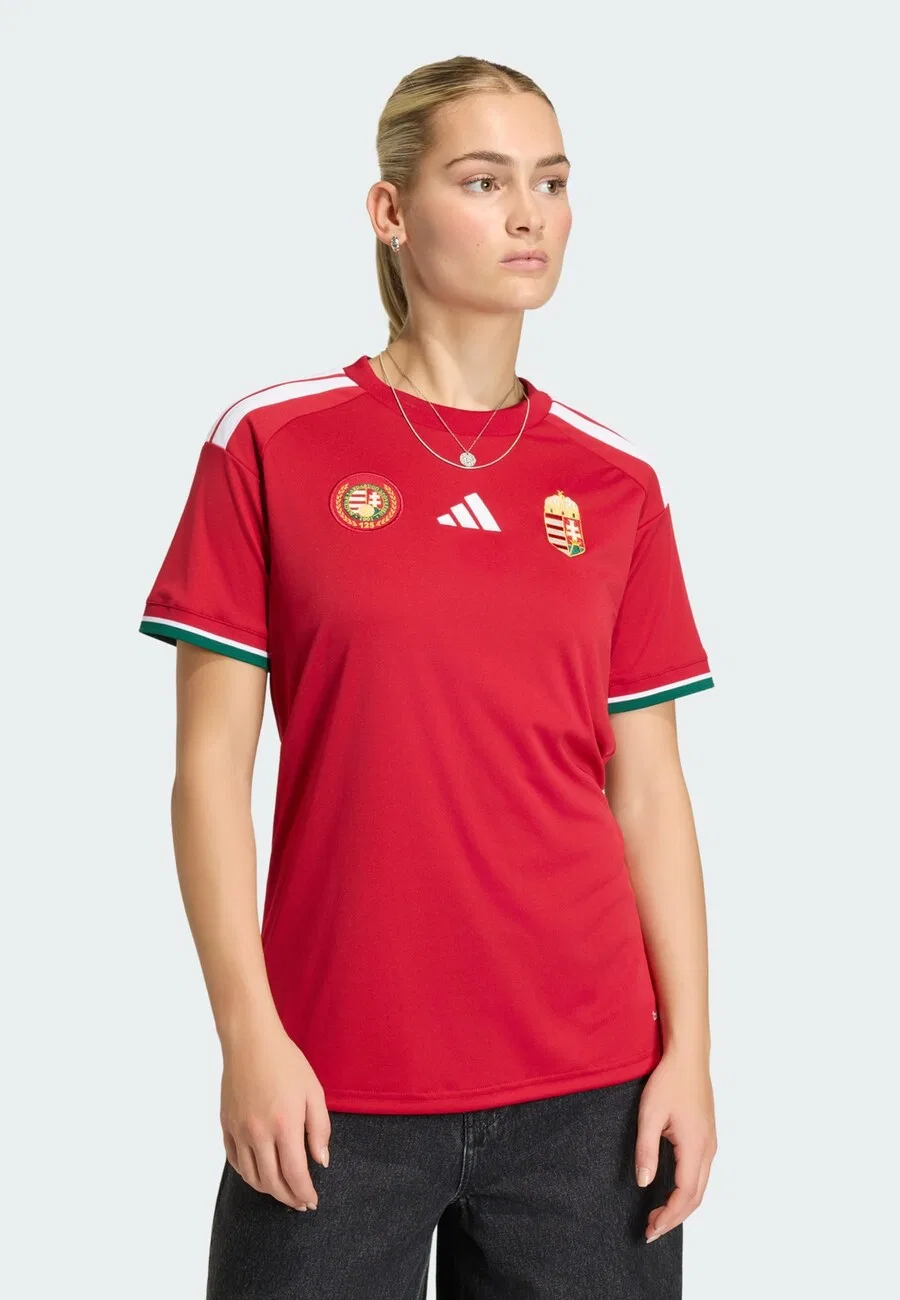 Футболка ADIDAS PERFORMANCE 'Ungarn 26' вишнево-красного цвета — фото 2