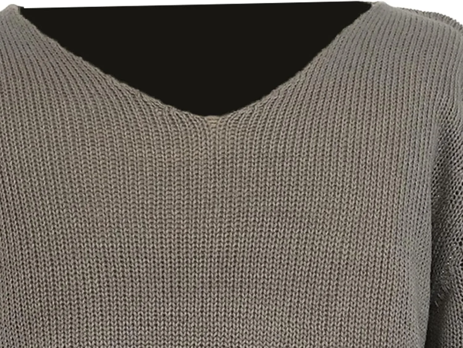 Мужской свитер с глубоким V-образным вырезом, Slim Fit, легкий — фото 3