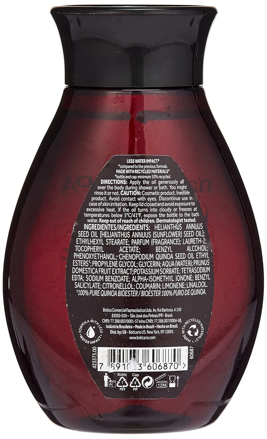 Масло для тела с ароматом Black Plum, O Boticário, 200 мл — фото 2