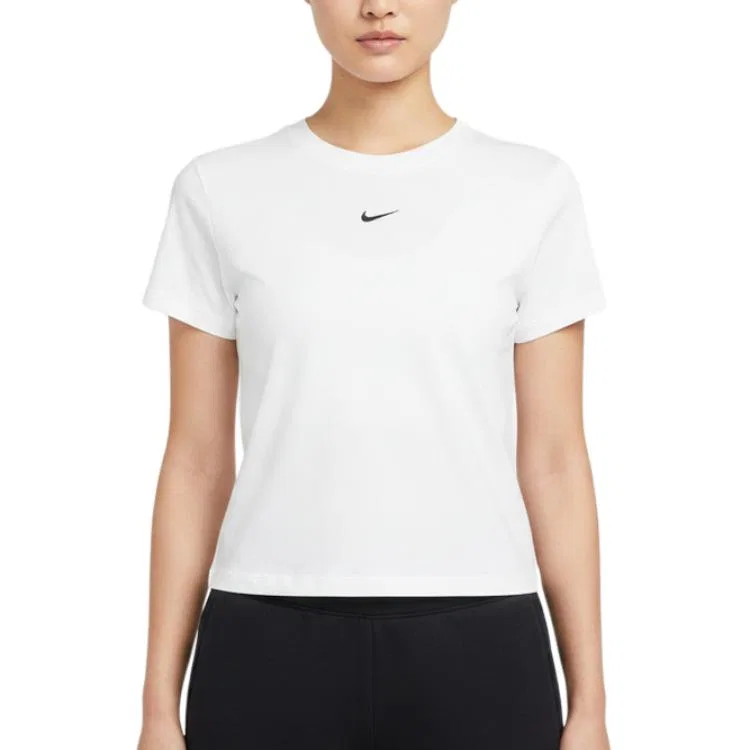 Футболка белая с круглым вырезом, Nike, White