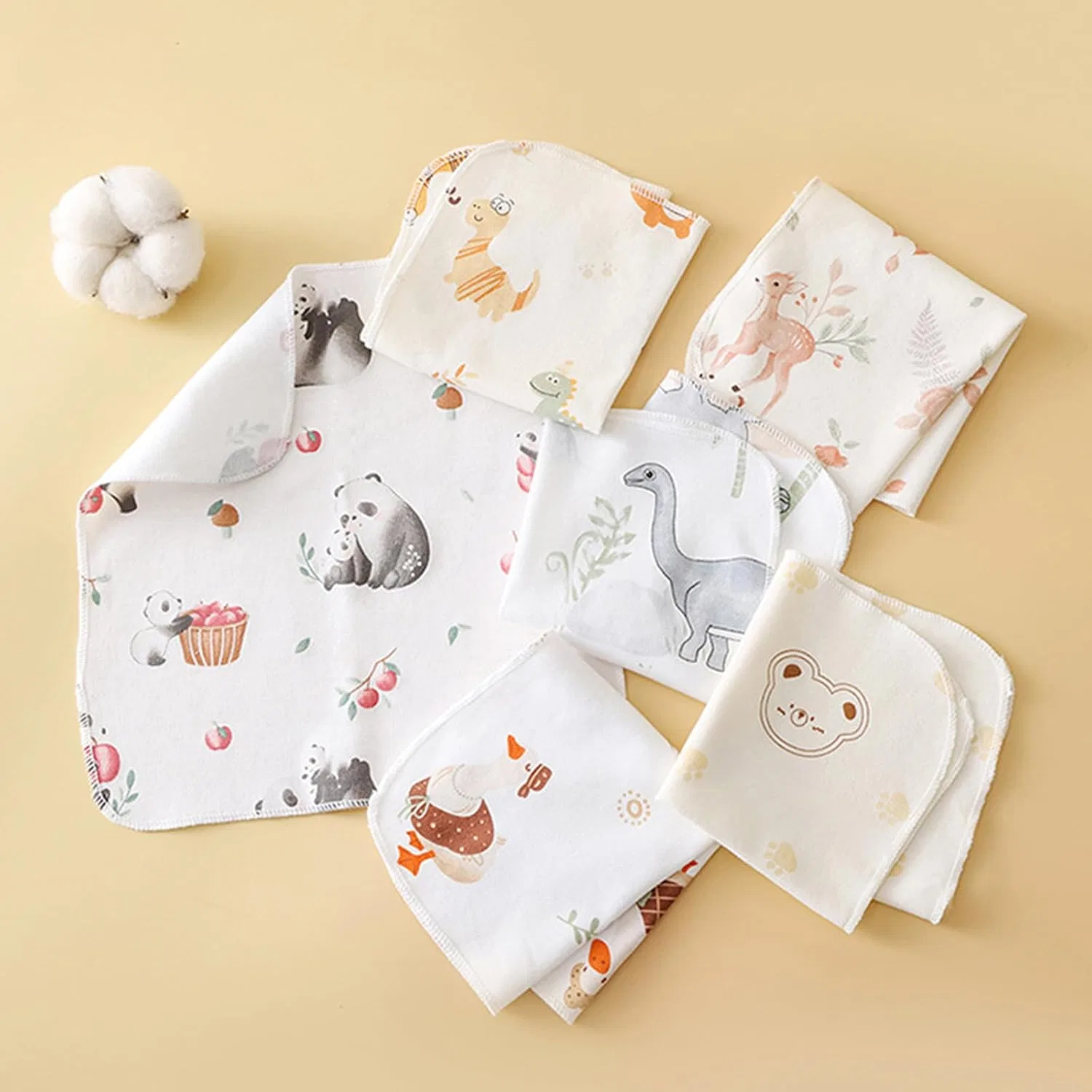 Мочалка детская, MISUVRSE, хлопок, 23x23 см, foot bear — фото 3